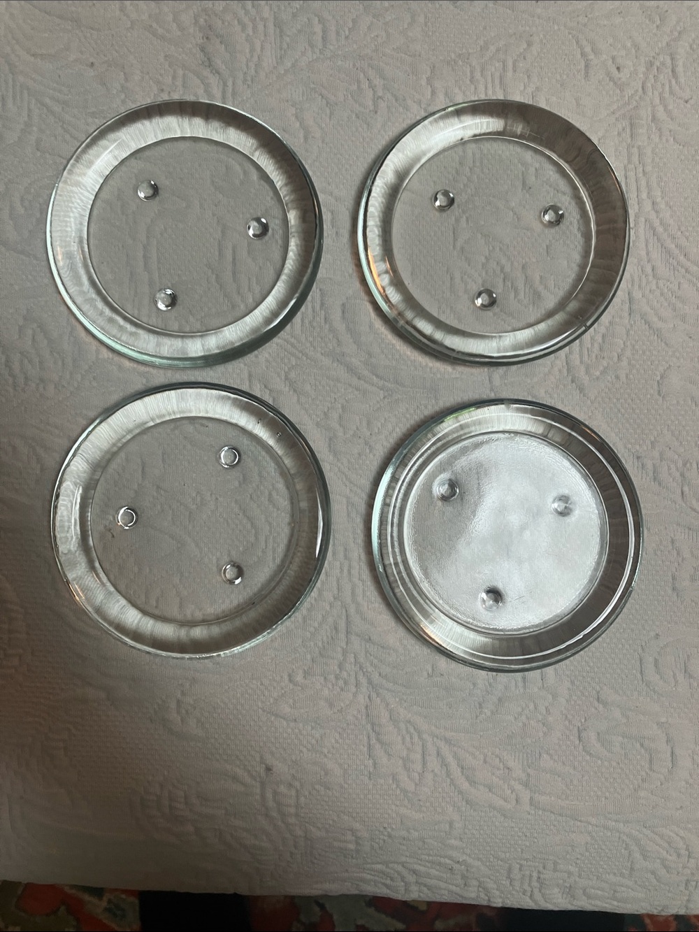 Crate and Barrel Glass Coasters